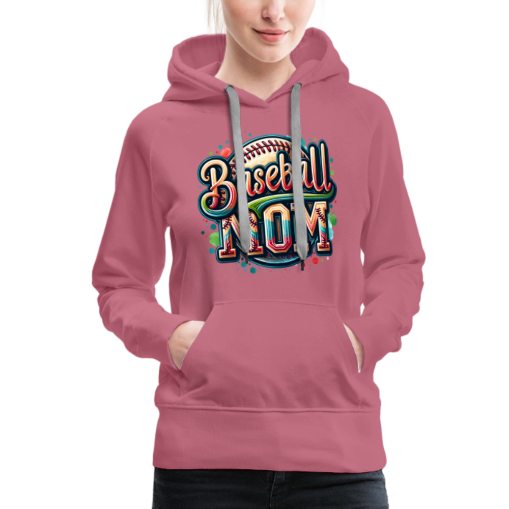 Baseball Mom Premium Hoodie - mauve