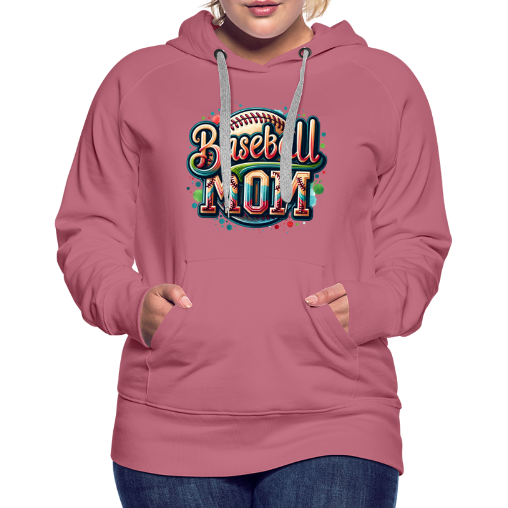 Baseball Mom Premium Hoodie - mauve