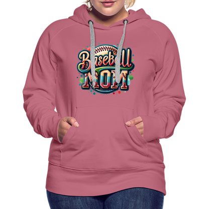 Baseball Mom Premium Hoodie - mauve