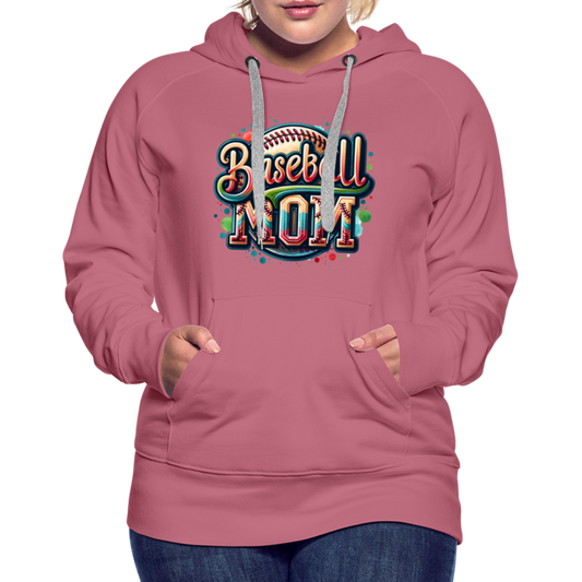 Baseball Mom Premium Hoodie - mauve