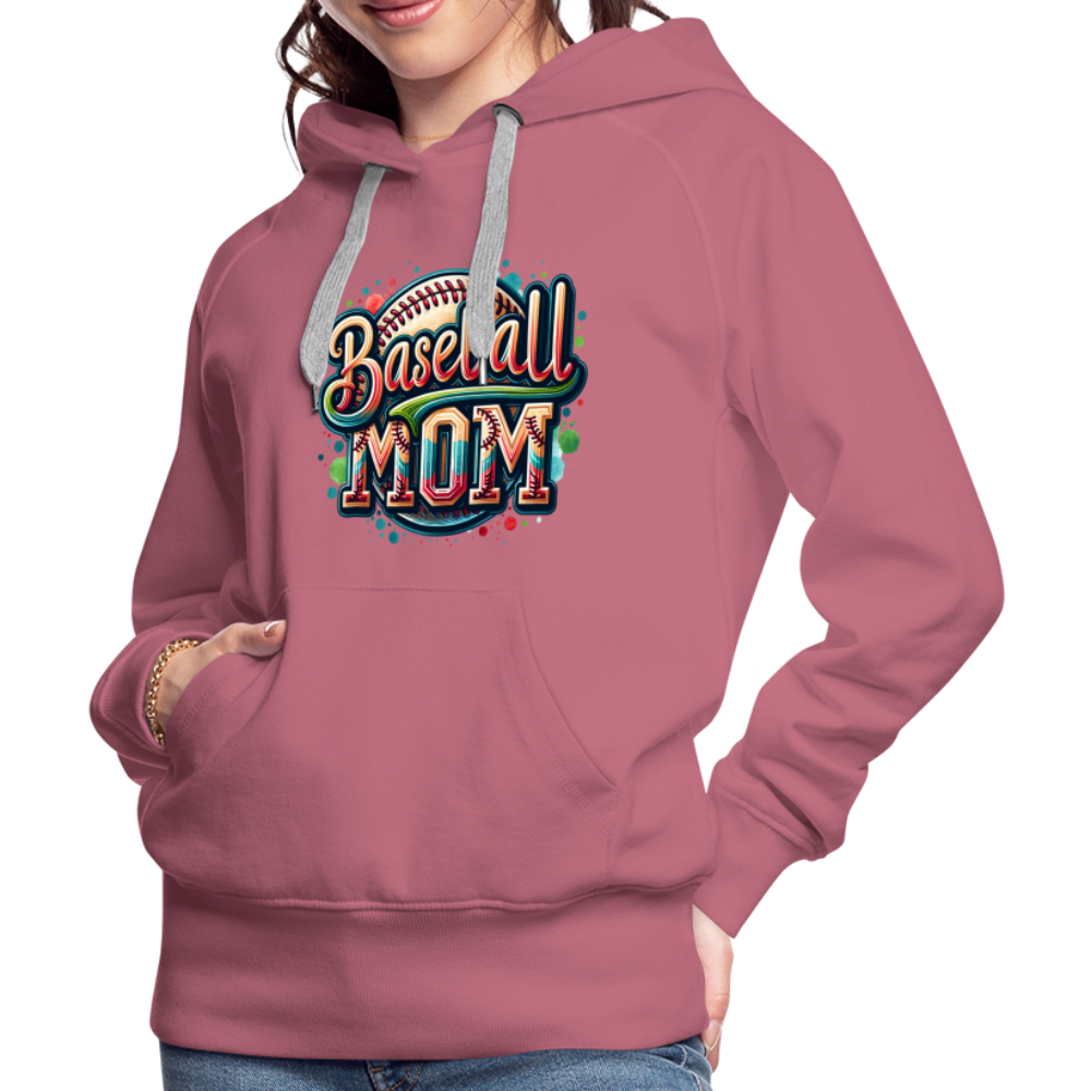 Baseball Mom Premium Hoodie - mauve