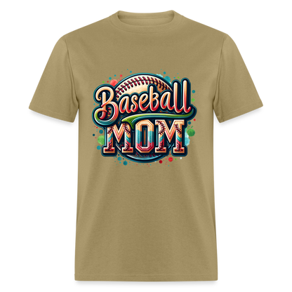 Baseball Mom T-Shirt - khaki