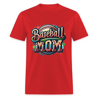 Baseball Mom T-Shirt - red