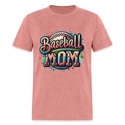 Baseball Mom T-Shirt - heather mauve