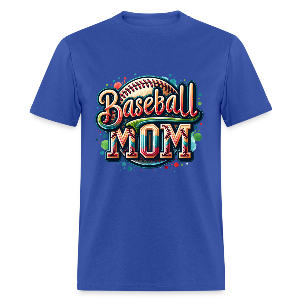 Baseball Mom T-Shirt - royal blue