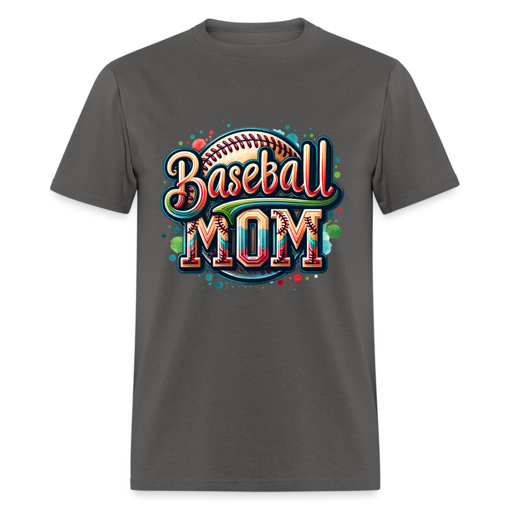 Baseball Mom T-Shirt - charcoal