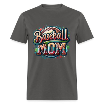 Baseball Mom T-Shirt - charcoal