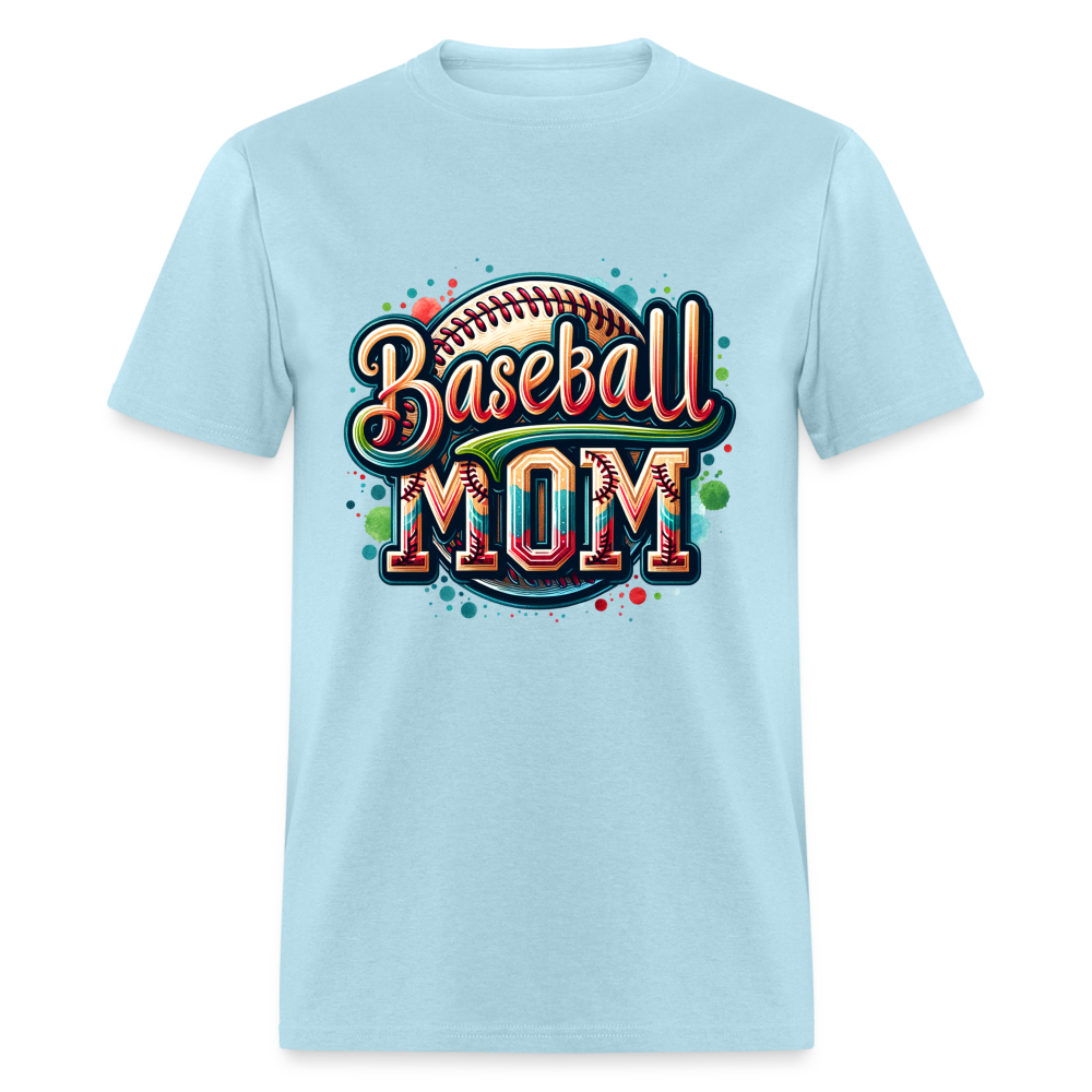 Baseball Mom T-Shirt - powder blue