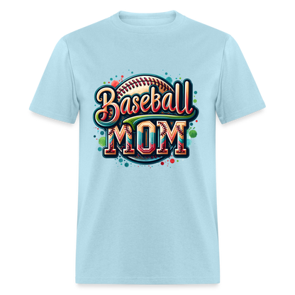 Baseball Mom T-Shirt - powder blue