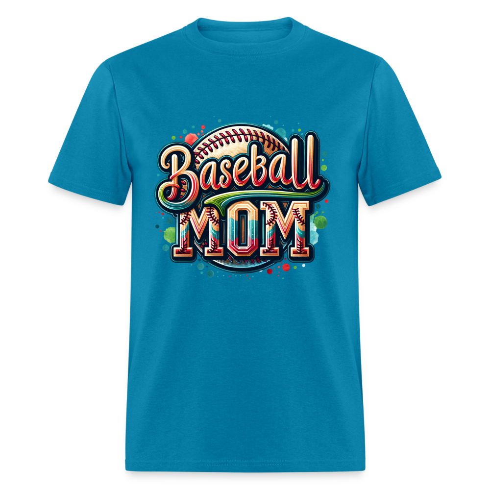 Baseball Mom T-Shirt - turquoise