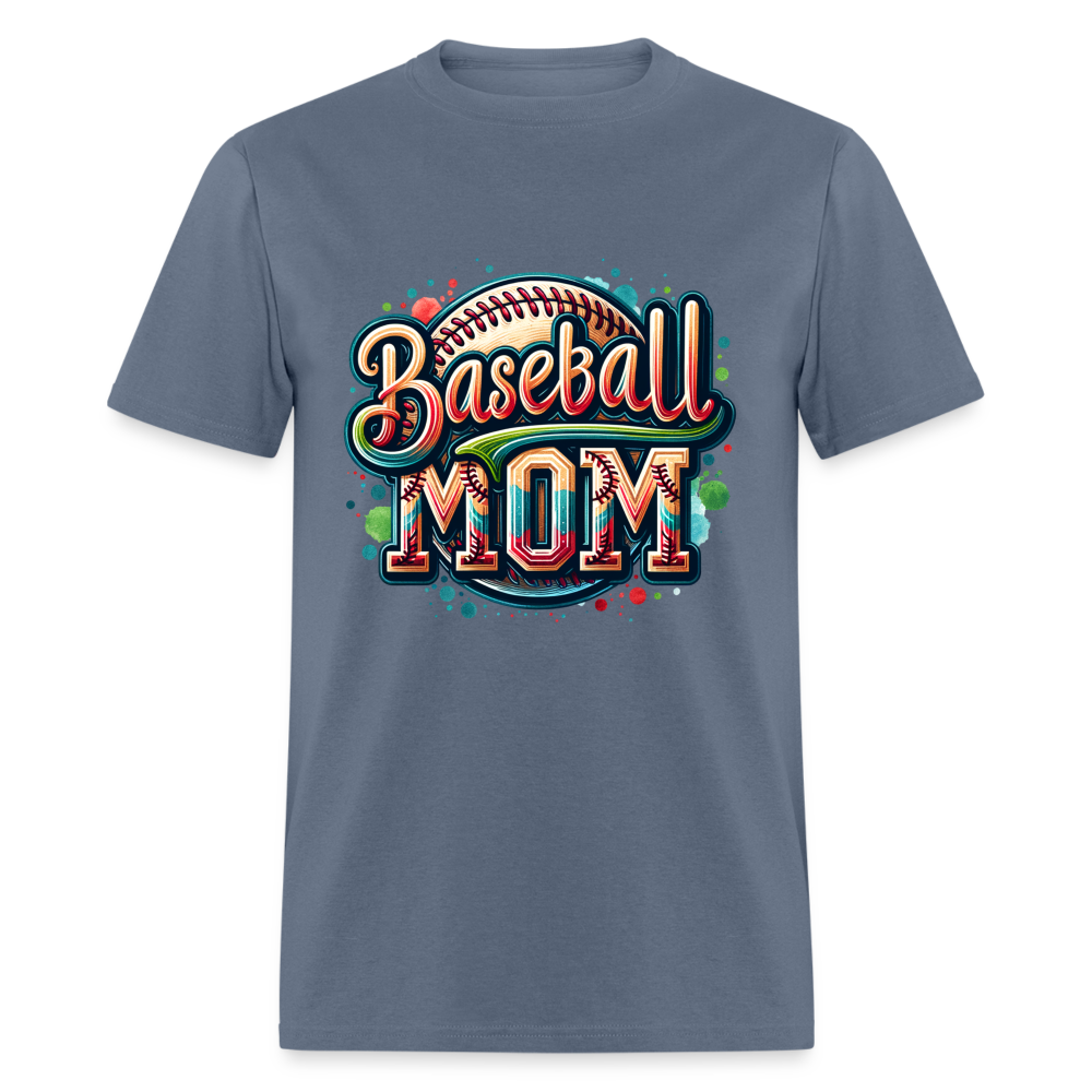 Baseball Mom T-Shirt - denim