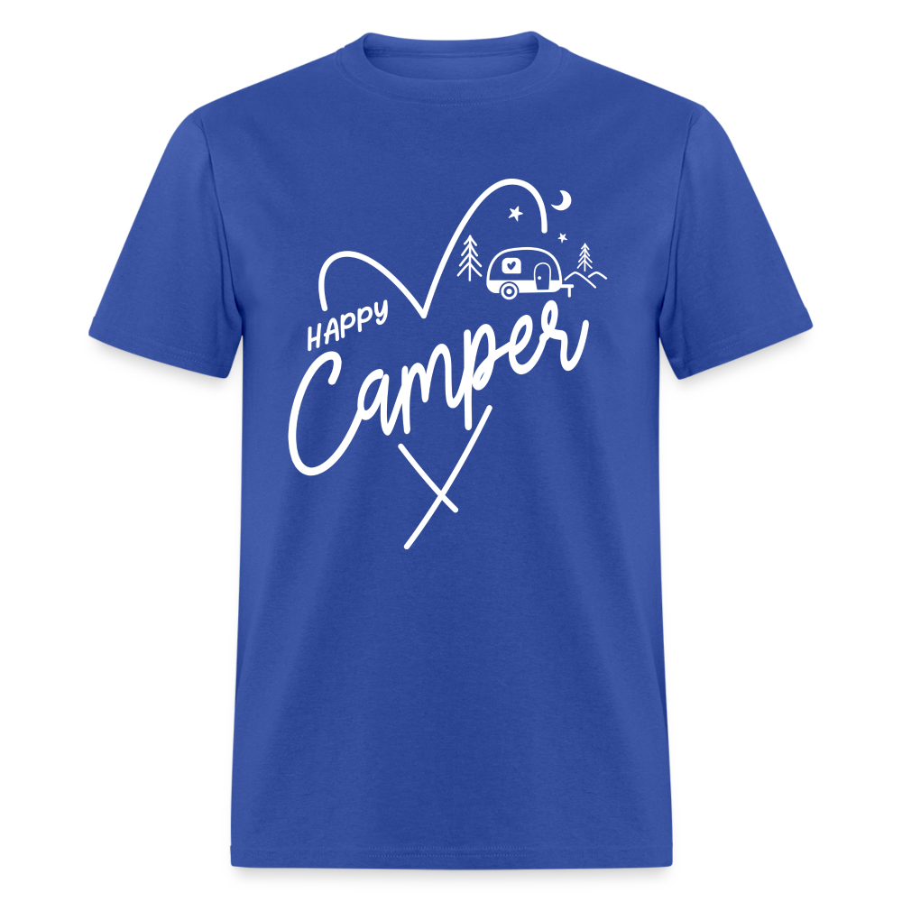 Happy Camper T-Shirt (Love Camping in Nature) - royal blue
