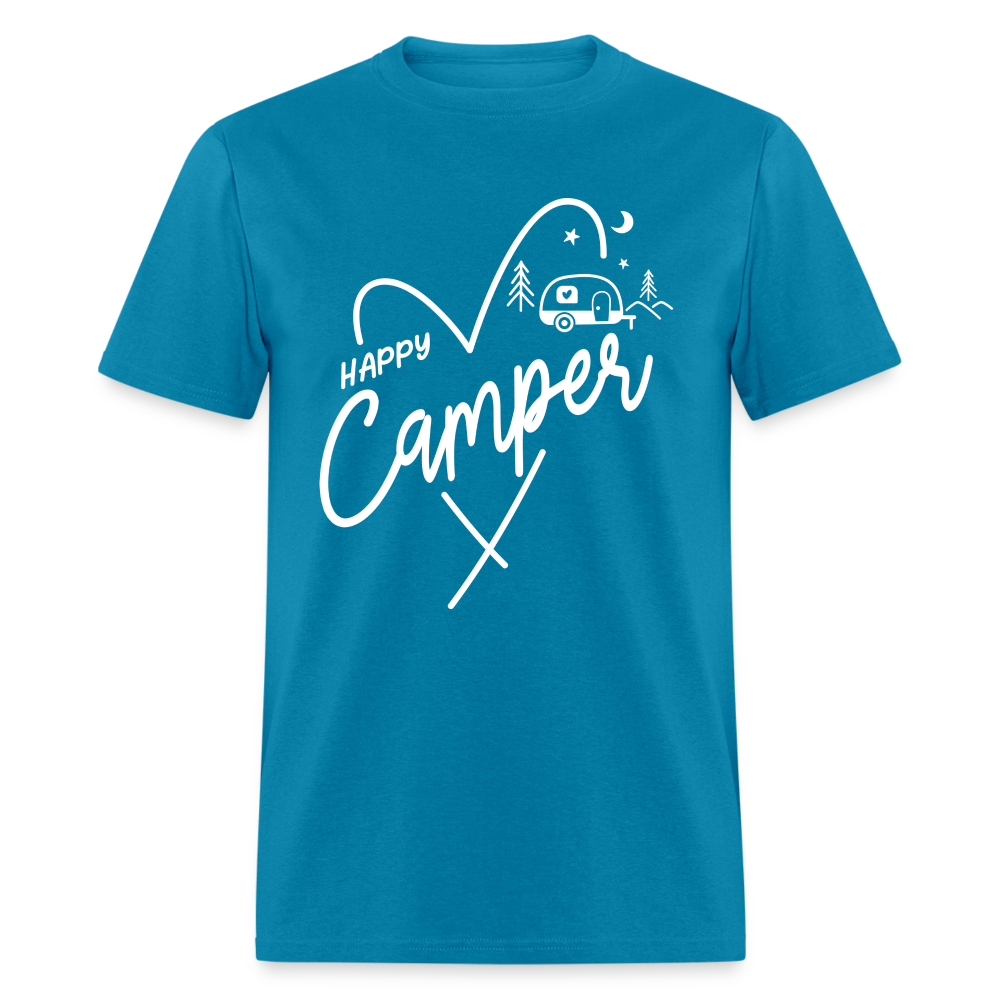Happy Camper T-Shirt (Love Camping in Nature) - turquoise