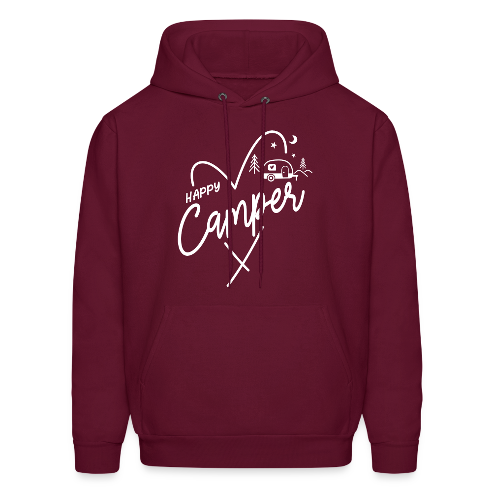 Happy Camper Hoodie (Love Camping in Nature) - burgundy