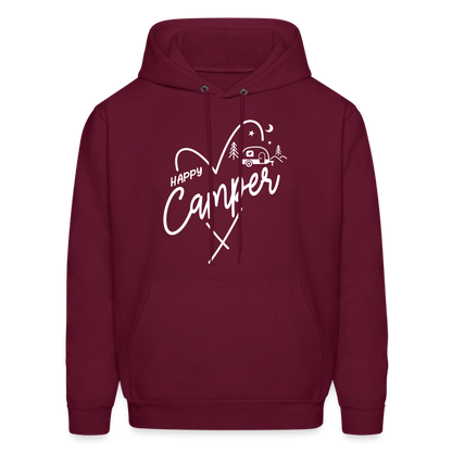 Happy Camper Hoodie (Love Camping in Nature) - burgundy