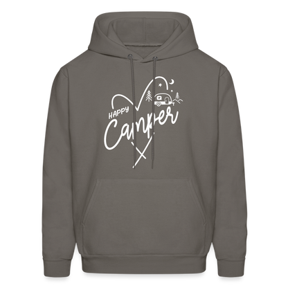 Happy Camper Hoodie (Love Camping in Nature) - asphalt gray