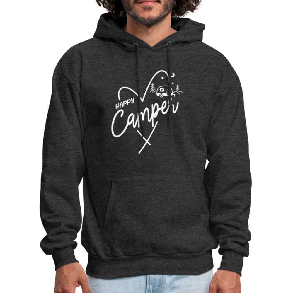 Happy Camper Hoodie (Love Camping in Nature) - charcoal grey