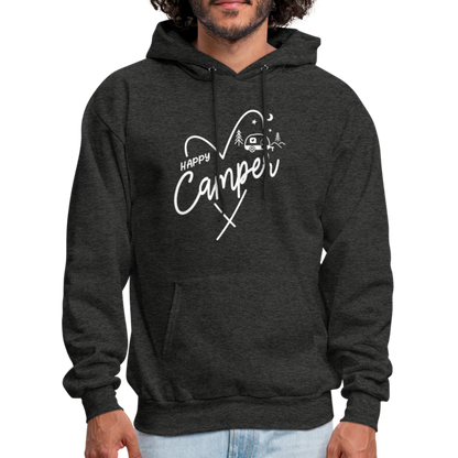 Happy Camper Hoodie (Love Camping in Nature) - charcoal grey