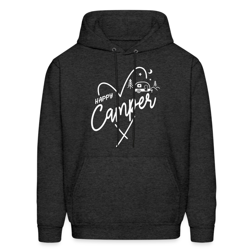 Happy Camper Hoodie (Love Camping in Nature) - charcoal grey