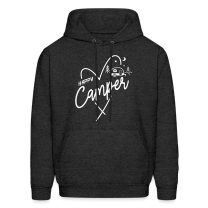 Happy Camper Hoodie (Love Camping in Nature) - charcoal grey