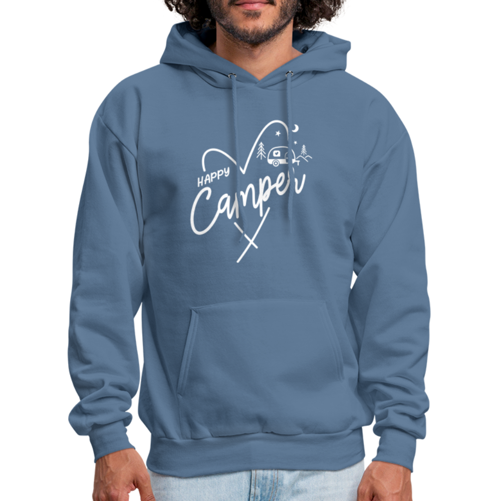 Happy Camper Hoodie (Love Camping in Nature) - denim blue