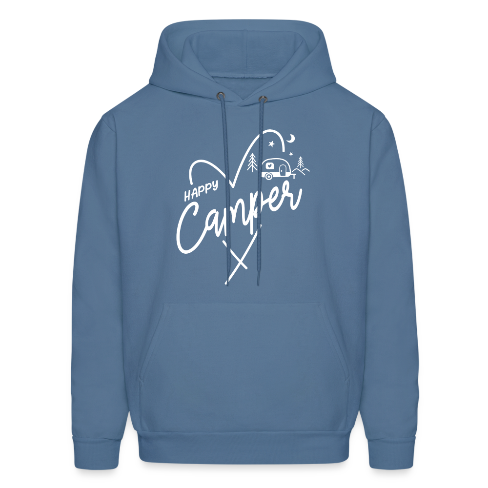 Happy Camper Hoodie (Love Camping in Nature) - denim blue