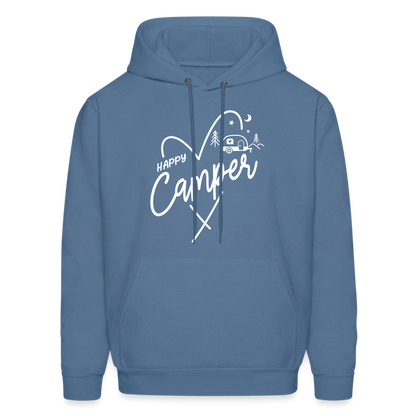 Happy Camper Hoodie (Love Camping in Nature) - denim blue