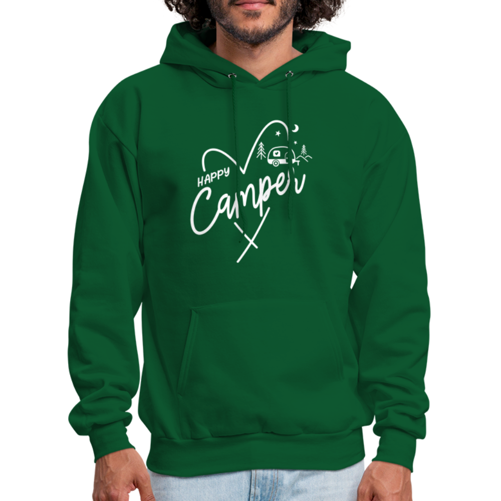 Happy Camper Hoodie (Love Camping in Nature) - forest green