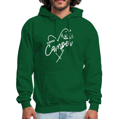 Happy Camper Hoodie (Love Camping in Nature) - forest green