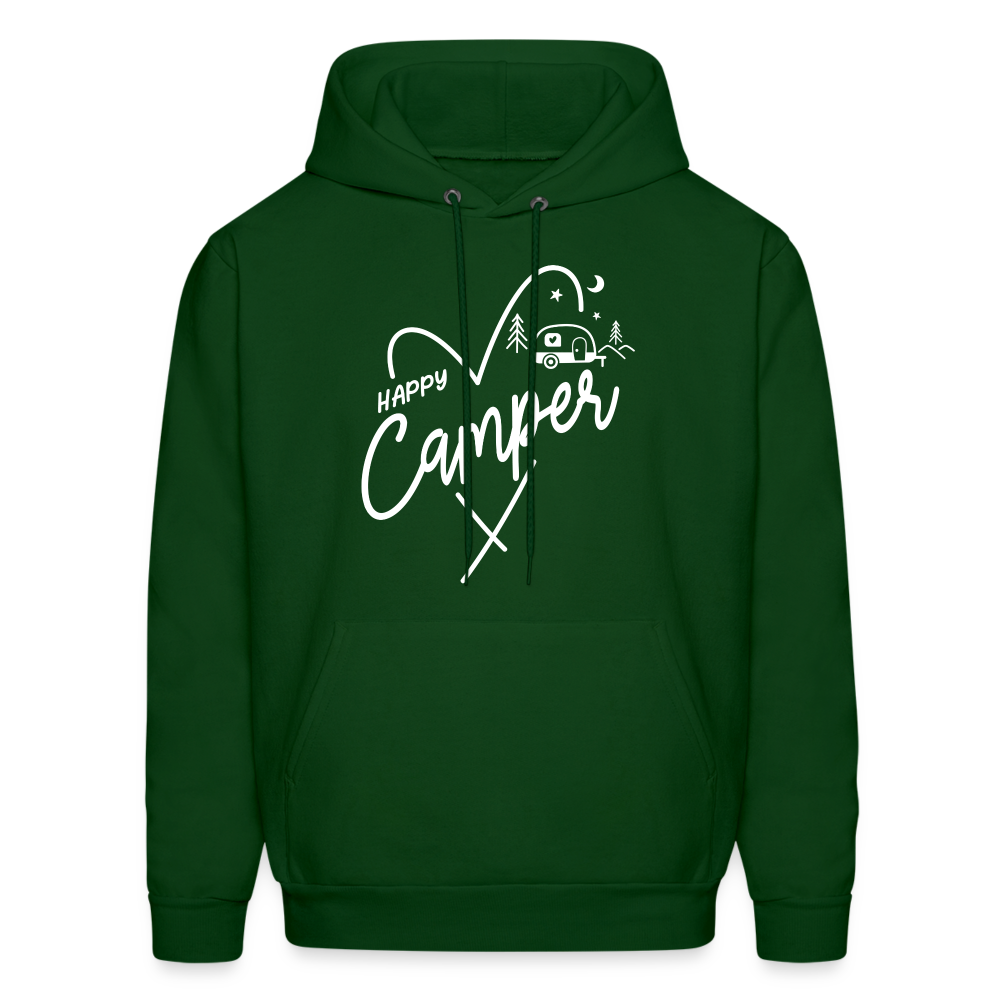 Happy Camper Hoodie (Love Camping in Nature) - forest green