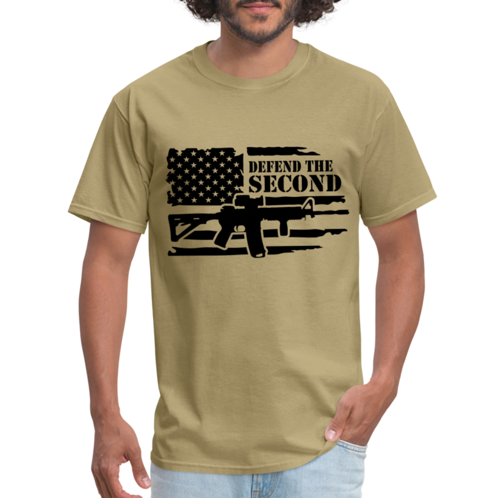 Defend the Second Amendment T-Shirt (Right to Bear Arms) - khaki