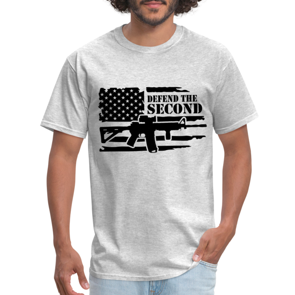 Defend the Second Amendment T-Shirt (Right to Bear Arms) - heather gray