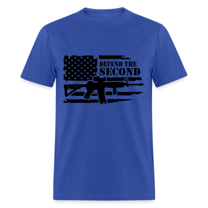 Defend the Second Amendment T-Shirt (Right to Bear Arms) - royal blue