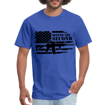 Defend the Second Amendment T-Shirt (Right to Bear Arms) - royal blue