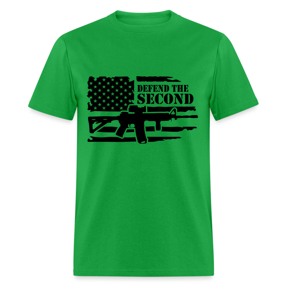 Defend the Second Amendment T-Shirt (Right to Bear Arms) - bright green