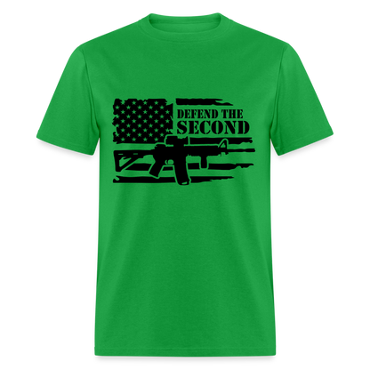 Defend the Second Amendment T-Shirt (Right to Bear Arms) - bright green