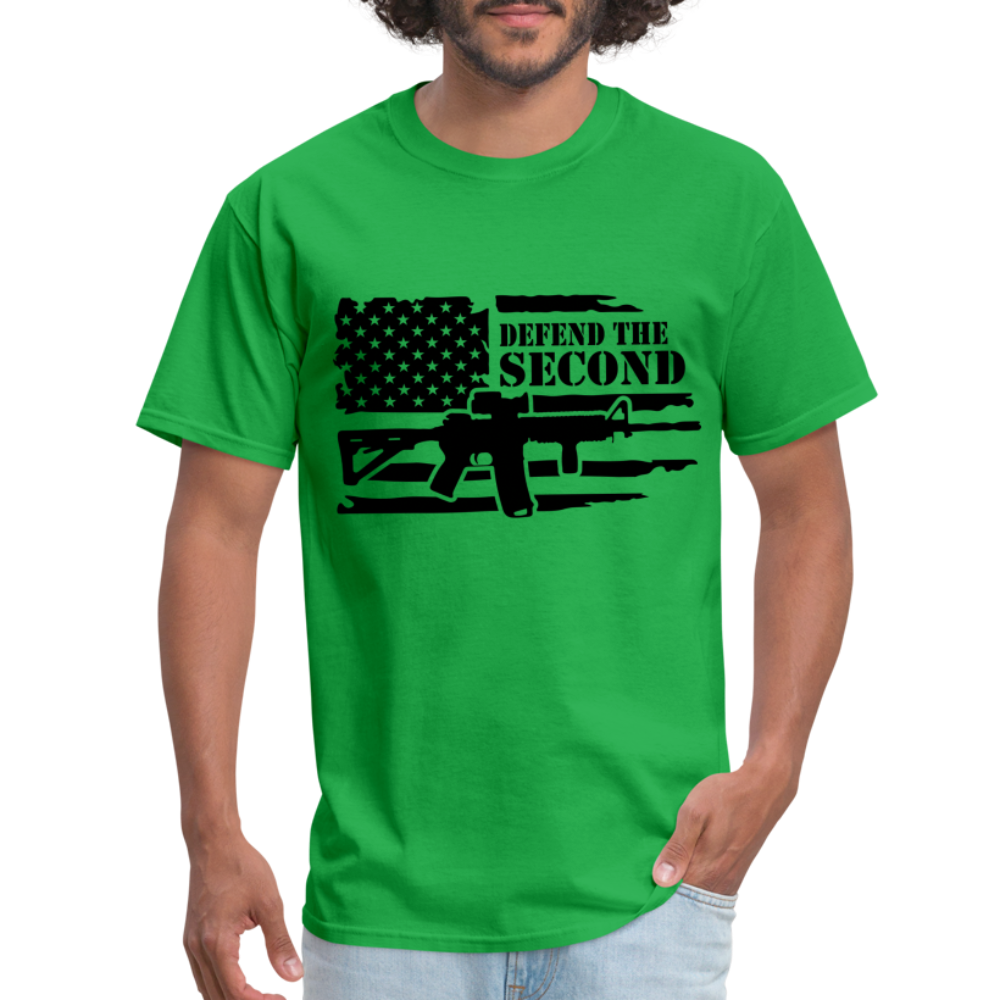 Defend the Second Amendment T-Shirt (Right to Bear Arms) - bright green