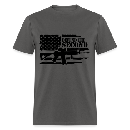 Defend the Second Amendment T-Shirt (Right to Bear Arms) - charcoal