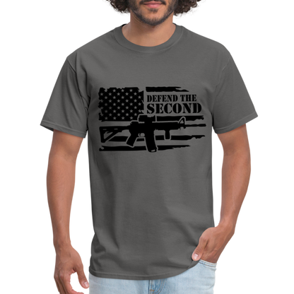 Defend the Second Amendment T-Shirt (Right to Bear Arms) - charcoal