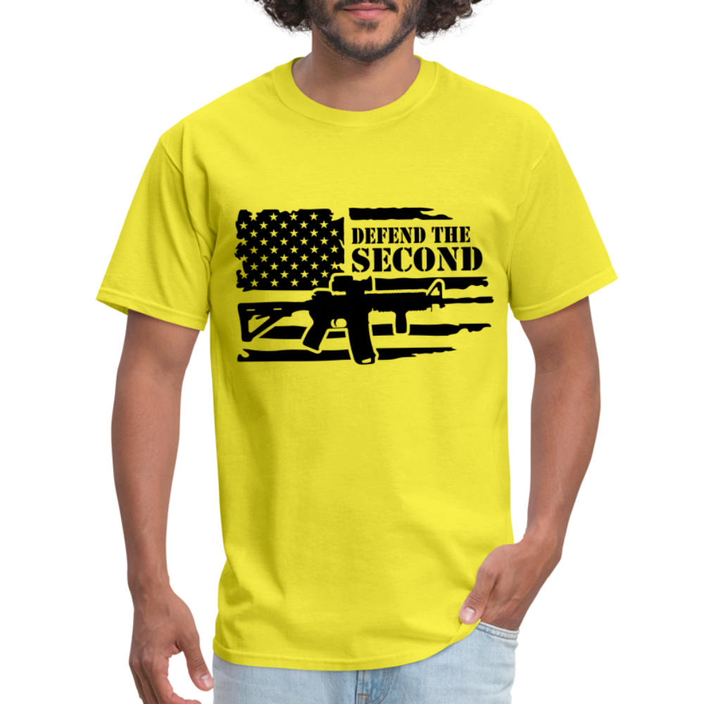 Defend the Second Amendment T-Shirt (Right to Bear Arms) - yellow