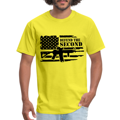 Defend the Second Amendment T-Shirt (Right to Bear Arms) - yellow