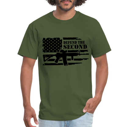 Defend the Second Amendment T-Shirt (Right to Bear Arms) - military green