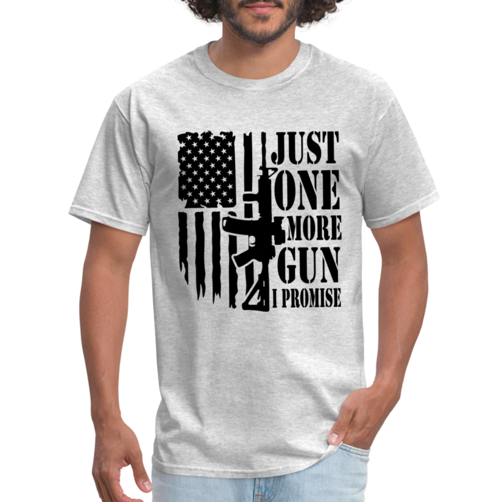 Just One More Gun I Promise T-Shirt - heather gray