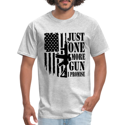 Just One More Gun I Promise T-Shirt - heather gray