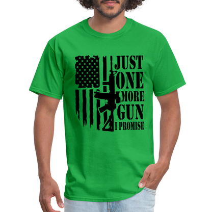 Just One More Gun I Promise T-Shirt - bright green