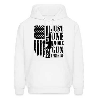 Just One More Gun I Promise Hoodie - white