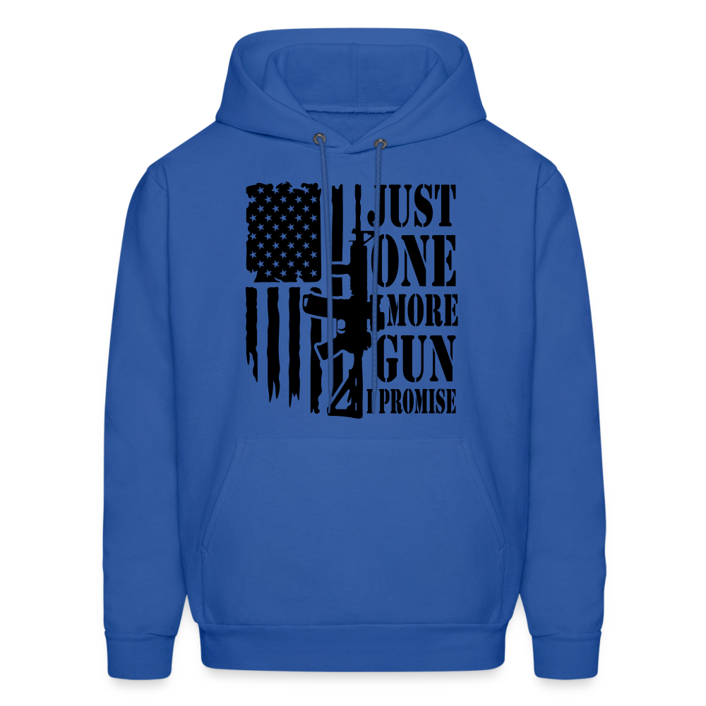 Just One More Gun I Promise Hoodie - royal blue