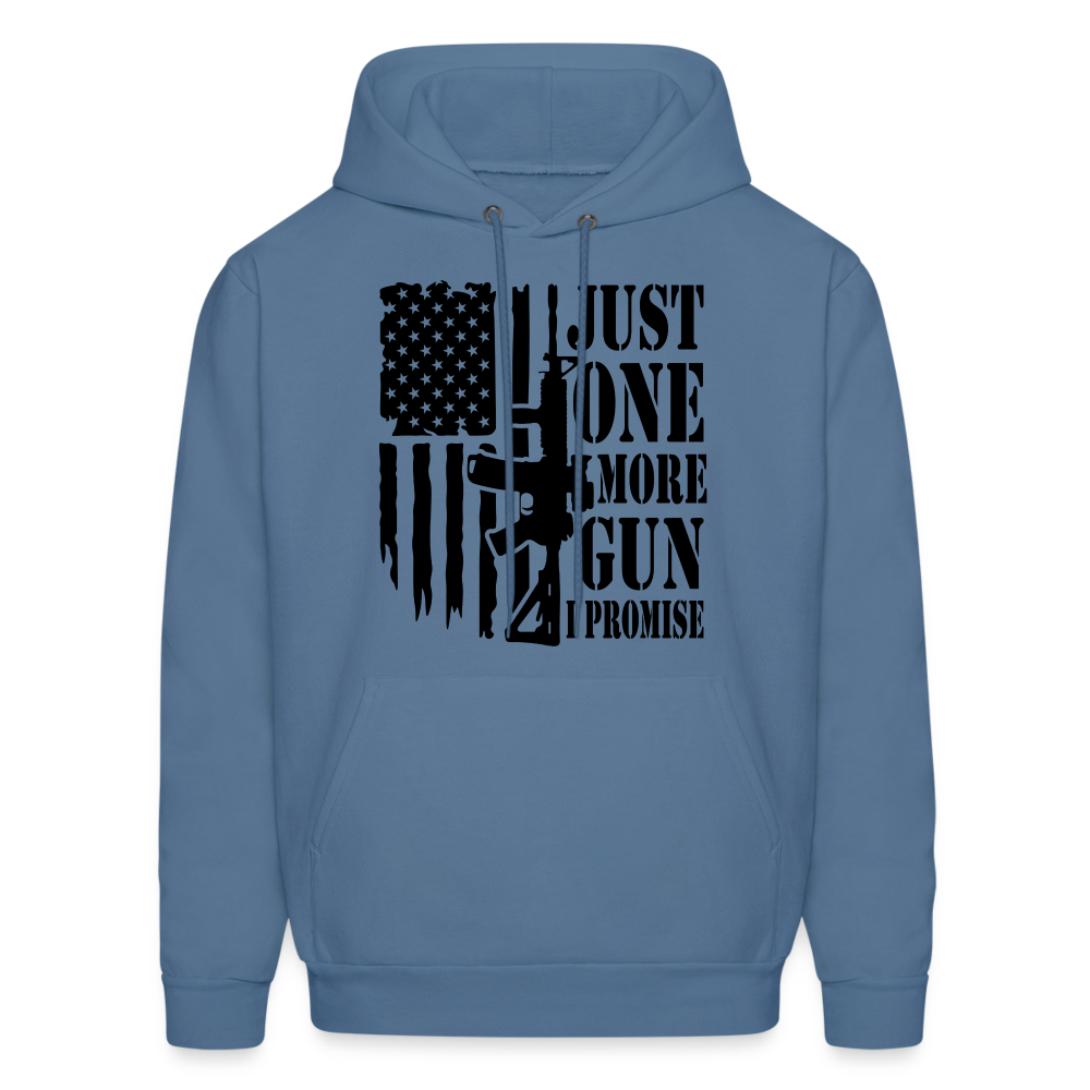 Just One More Gun I Promise Hoodie - denim blue