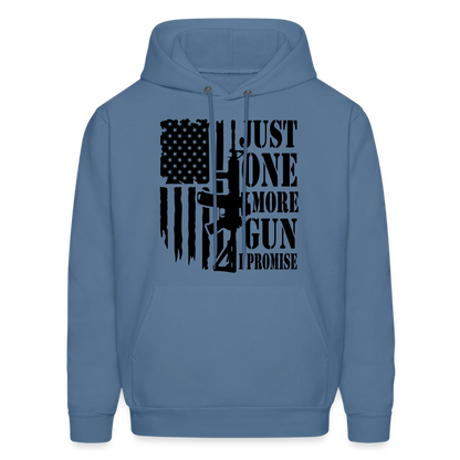 Just One More Gun I Promise Hoodie - denim blue