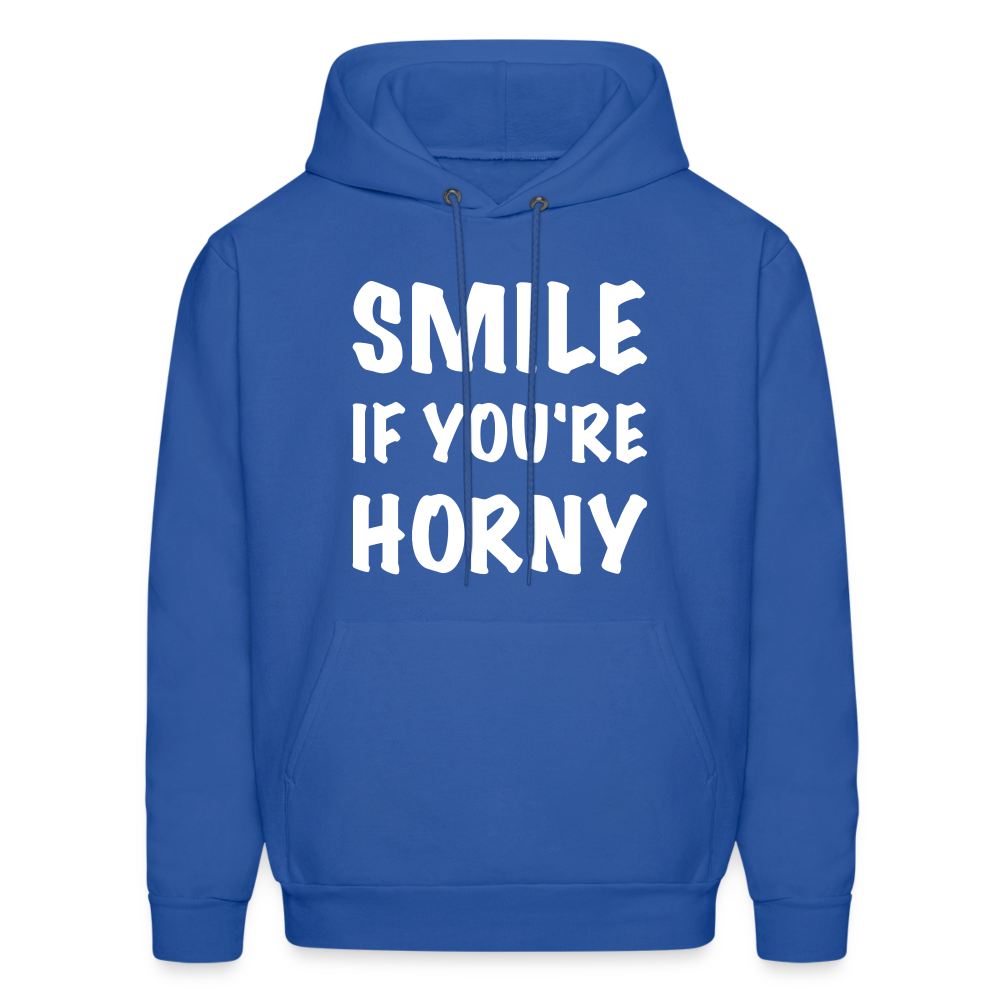 Smile if You're Horny Hoodie - royal blue